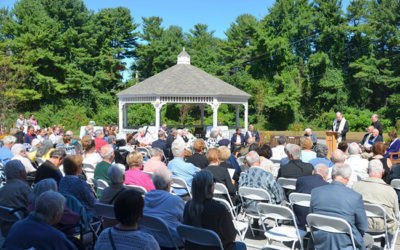 Bishop Deeley Blesses and Dedicates New St. André Health Care Memory Care Garden